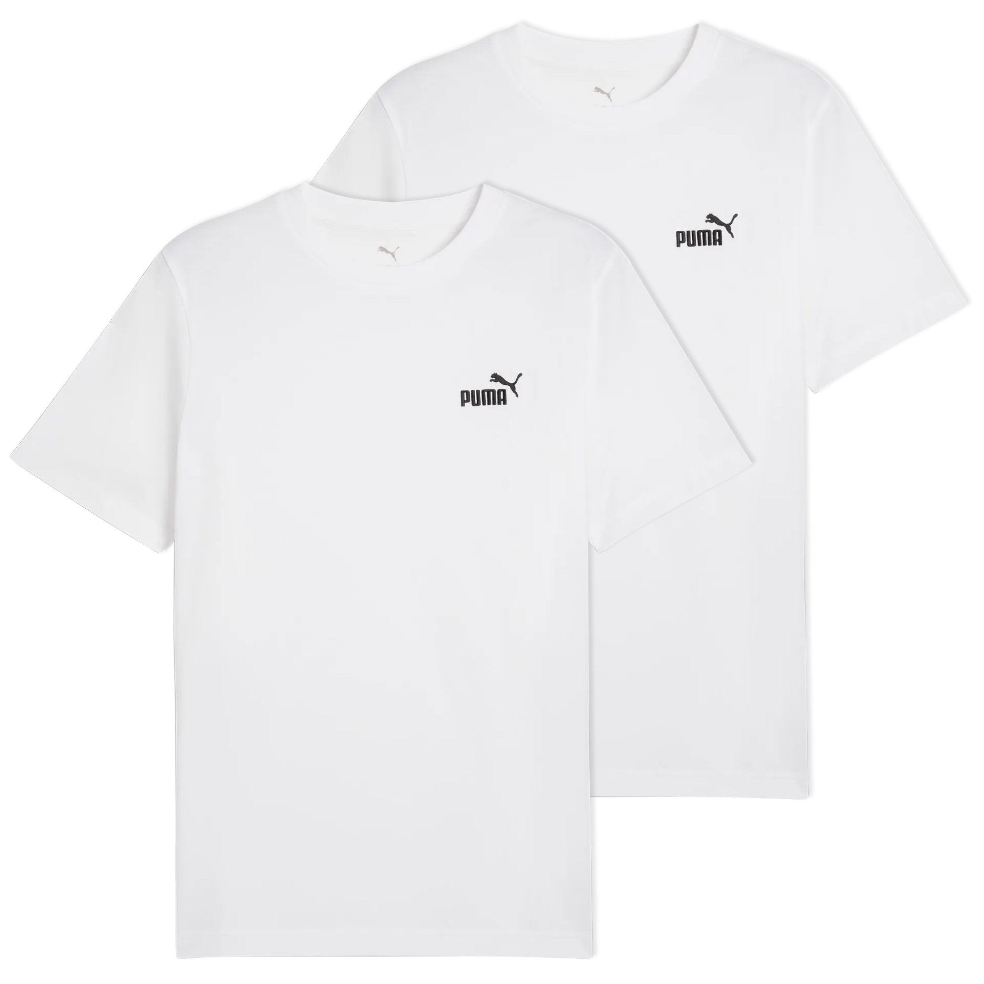 PUMA Camiseta Hombre Paquete de 2 - ESS Small No. 1 Logo Tee , cuello redondo, manga corta, uni ESS Small No. 1 Logo Tee