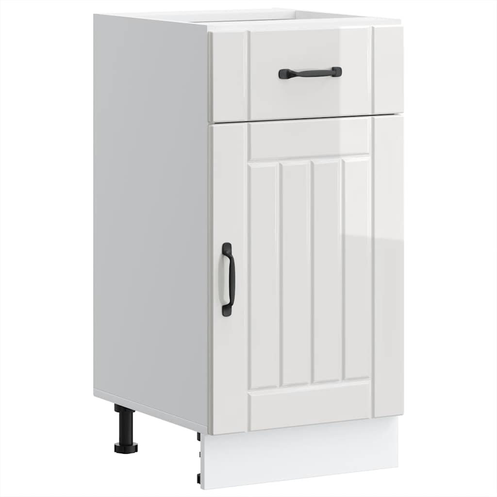 vidaXL Mueble bajo de cocina Lucca en color Roble Sonoma/Blanco brillante/Roble artisan y más | almacenamiento funcional diseño moderno para baño dormitorio sala