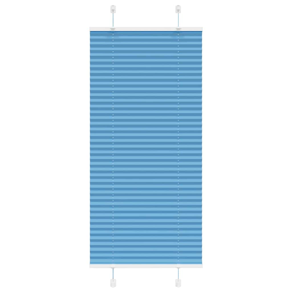vidaXL Estor Plisado azul 65x150 cm Tela Ancho 64,4 cm Poliéster