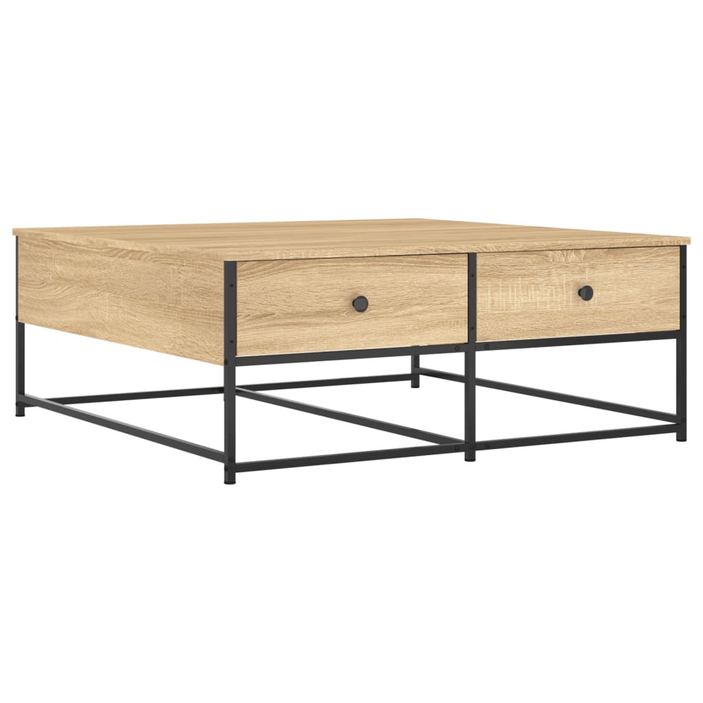 Vidaxl Mesa de Centro Madera de Ingeniería 100x99x40 Cm Negro