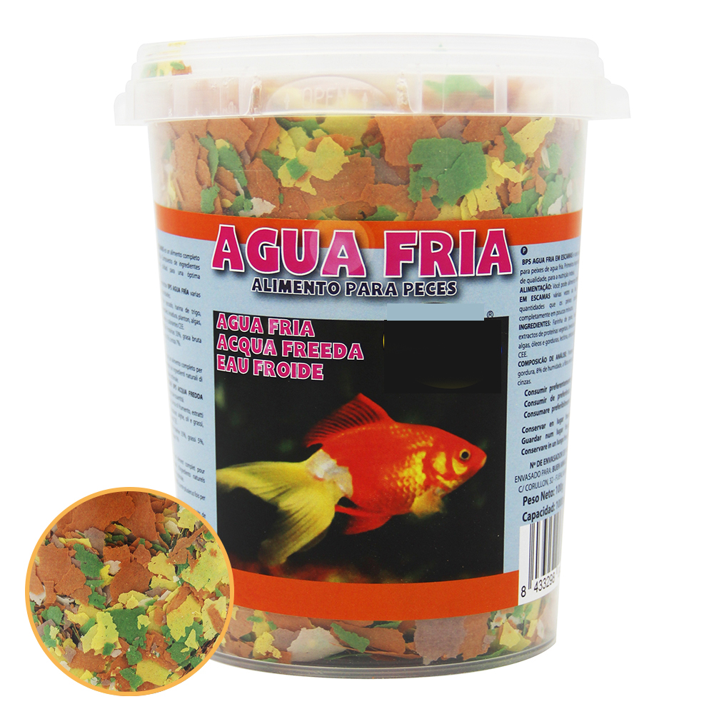 Alimento Completo para Peces Agua Fría Equilibrada para Peces Ornamentales de Acuario 1000 ml / 100g