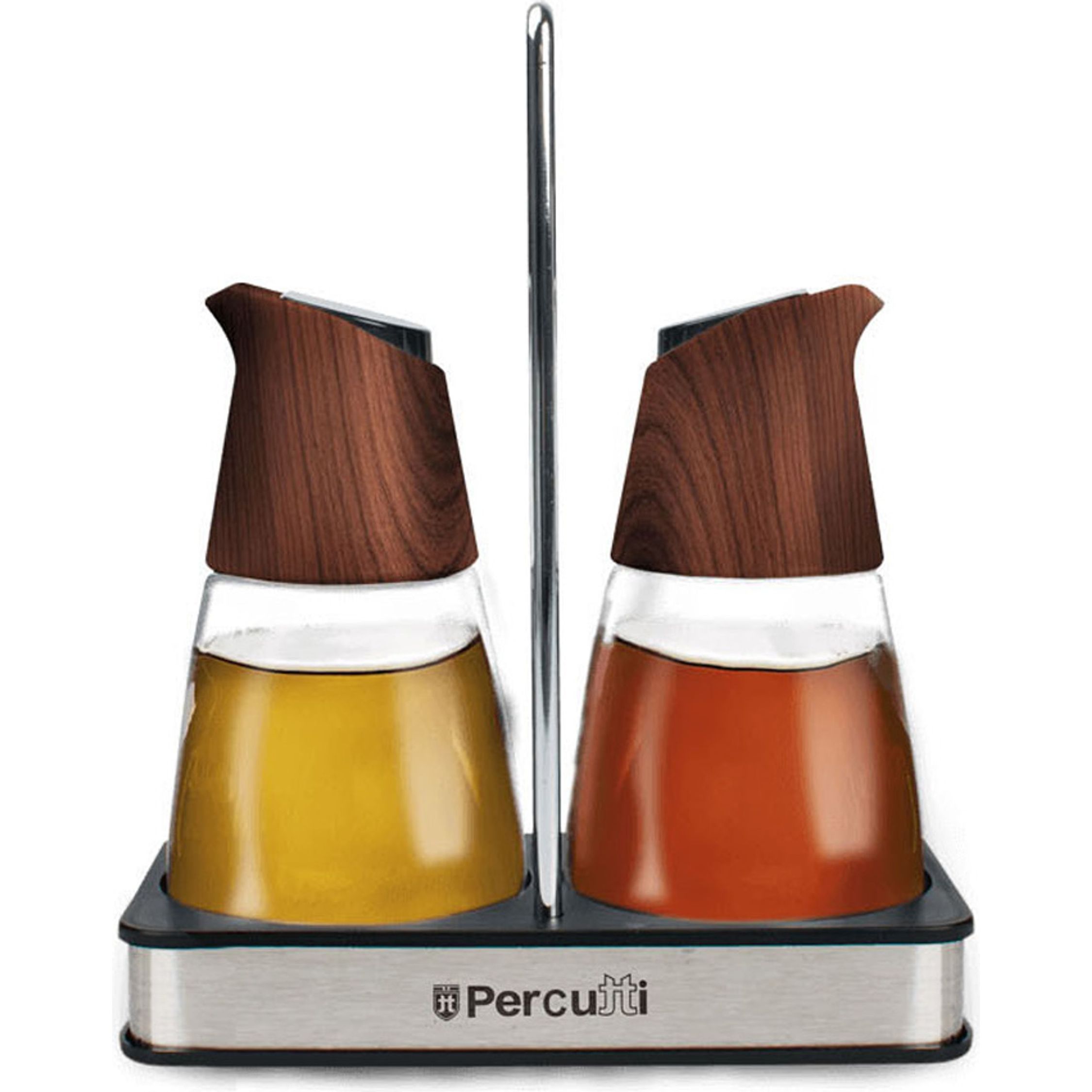 PERCUTTI - SET ACEITERA + Vinagrera con Soplegno - Aceitera Práctica y Funcional - Aceitera Moderna para tu Cocina - Aceitera de Diseño Elegante - Aceitera Versátil y Duradera - Aceitera de Alta Calidad y Resistente - Aceitera Fácil de Limpiar y Mantener