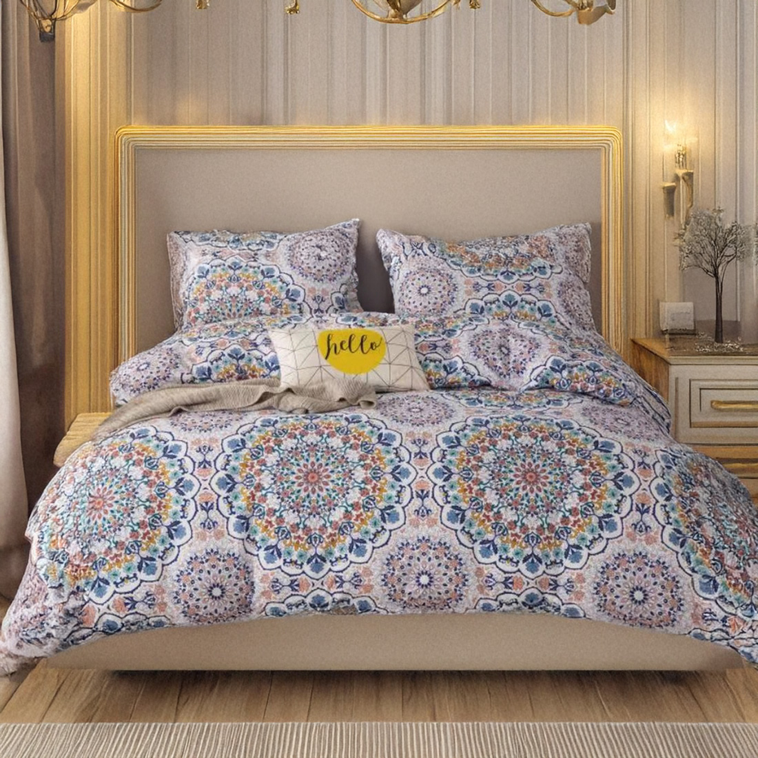 Panda Home Juego Funda Nórdico Cama para cama 90, 105,135,150,180cm para edredón 3 o 4 Pieza,Poliéster 100% Microfibrar, Funda nórtica sábana Bajera con Funda de Almohada