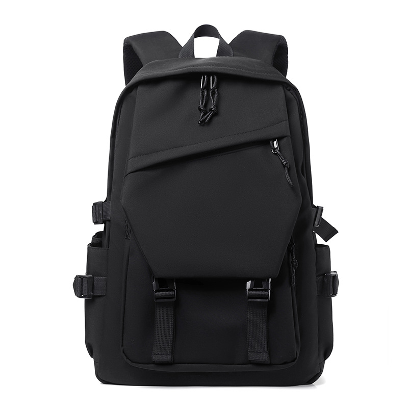 Mochila impermeable de nailon de 15 pulgadas, bolsa de viaje de alta capacidad con bolsillos laterales, bolsa diaria para hombres y mujeres