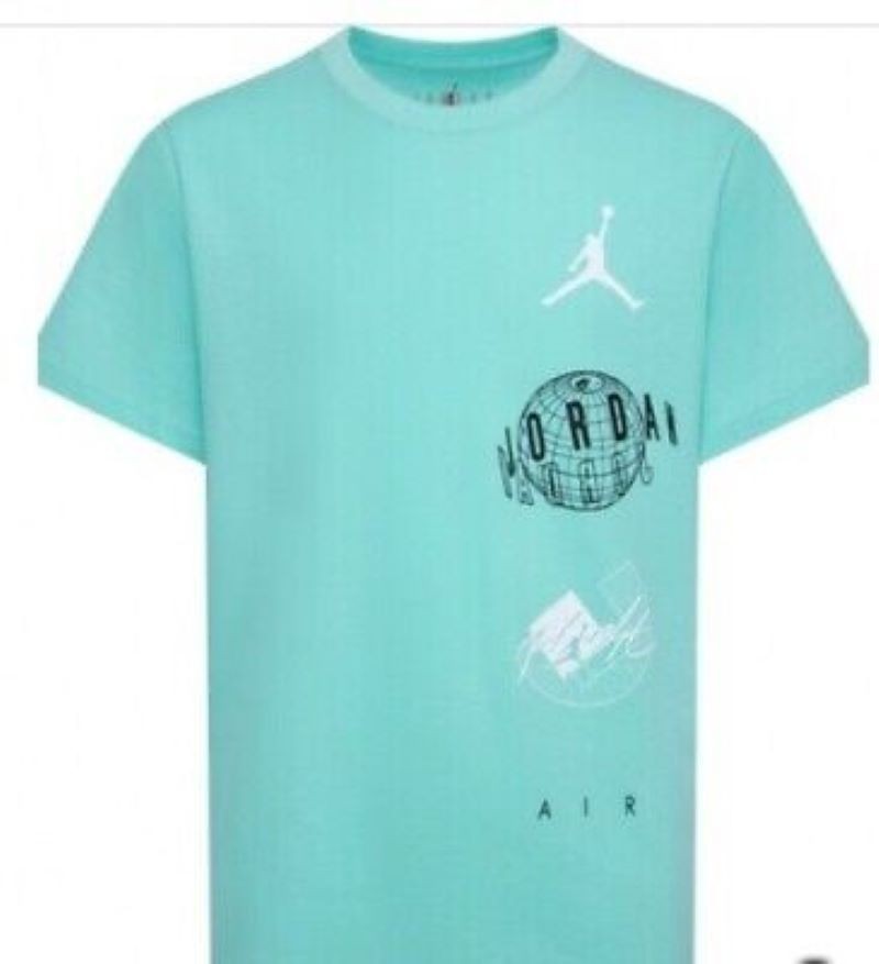 Camiseta NIKE JDB AIR GLOBE JORDAN SS TEE 95D121 E8G Verde