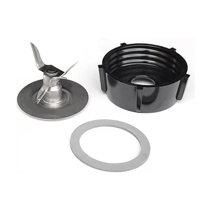 CA Cuchilla de repuesto Sollbry para licuadora Oster con sello de goma 4902 (1 cuchilla de 4 pines, 1 tapa fija de 6 mordazas y 1 anillo de sellado gris)