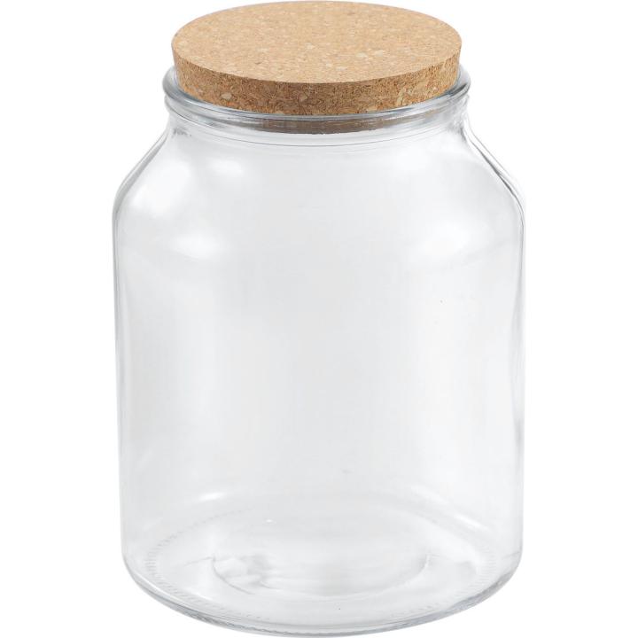 LA MEDITERRANEA - TARRO VIDRIO TAPÓN CORCHO 2900ML - Tarro Hermético Duradero y Versátil - Tarro Hermético para Almacenamiento Eficiente - Tarro Hermético Práctico y Funcional - Tarro Hermético de Calidad Premium - Tarro Hermético para Alimentos