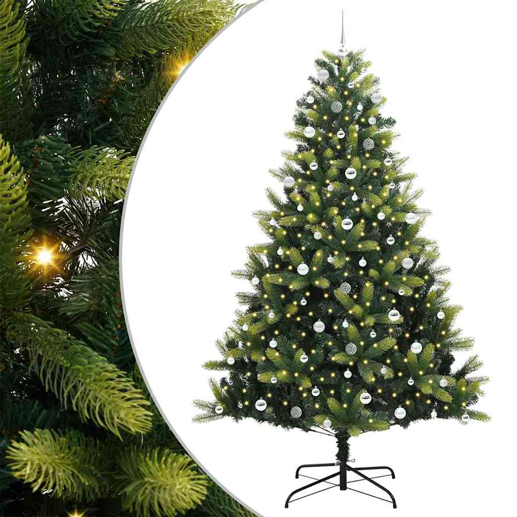 vidaXL Árbol de Navidad Artificial Plegable 300 LEDs Verde 240 cm
