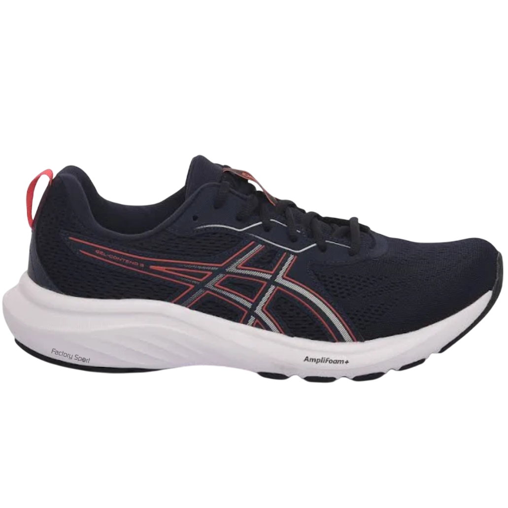 ASICS GEL CONTEND 9 MARINO/ROJO FLUOR 406 PARA HOMBRE