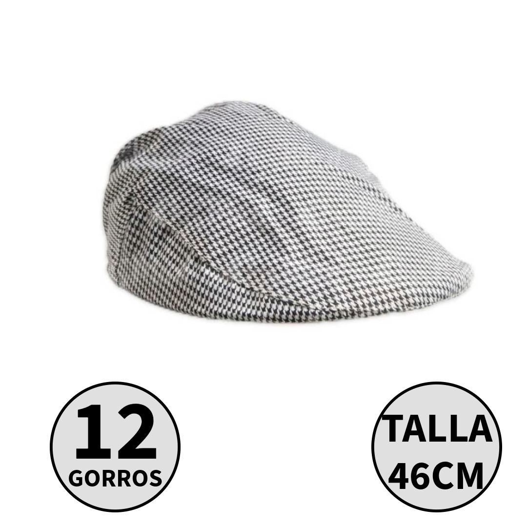 Lote 12 Gorras Chulapo Madrileño Bebé Niño Adulto | Boina Parpusa Tradicional San Isidro Disfraz Grupos Eventos | Kebedo Moda