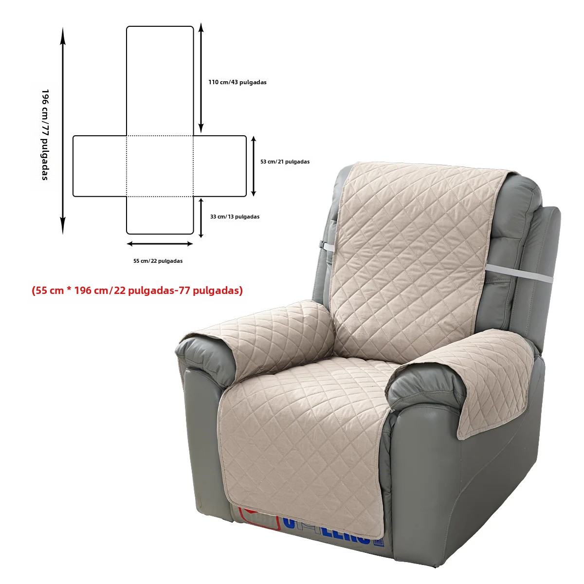 TK Cubierta De Sofá Individual Protector De Muebles Impermeable Para Silla Reclinable Y Sala De Estar Tela De Poliéster 100% Máquina De Lavar