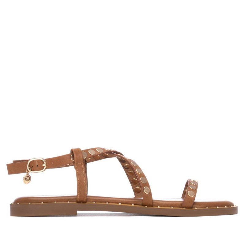 Sandalias planas de Mujer XTI 145357 02 SANDALIA TIRAS CRUZADAS EMPEINE CAMEL 38824 26V