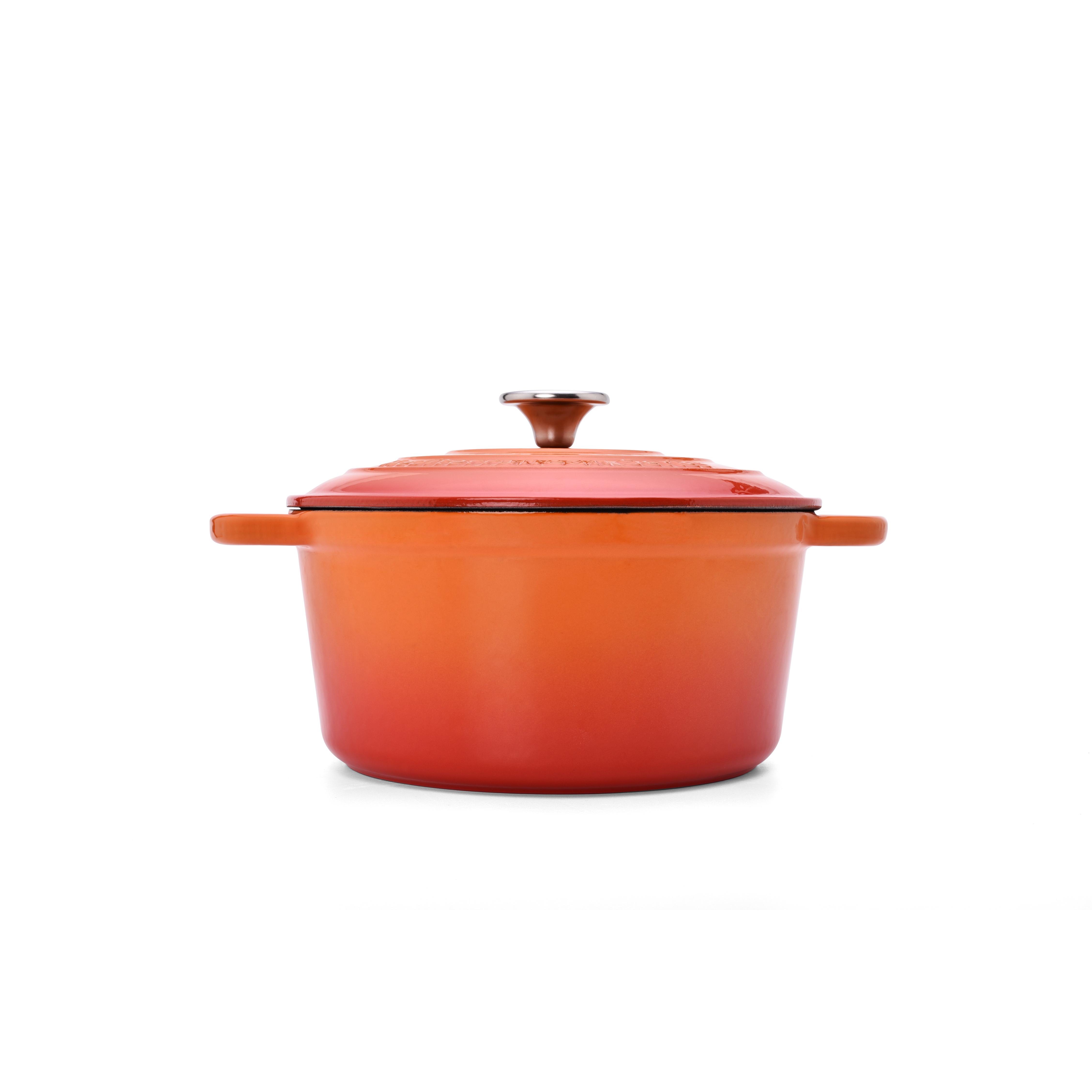 MAXWORK Cocotte Olla Esmaltada de Hierro Fundido, Cocotte Redonda, Olla de Sopa Φ22 Φ24 Φ26
