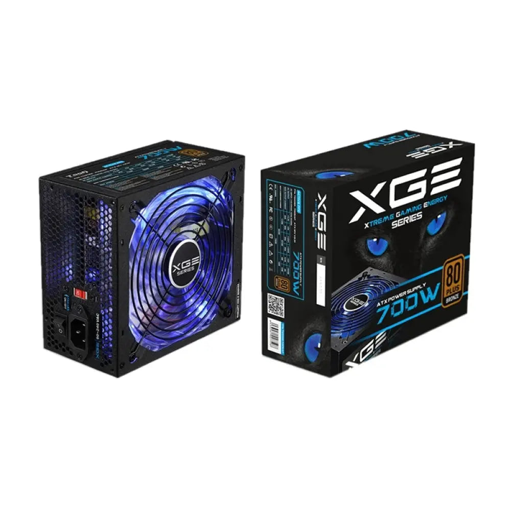 Tooq - Fuente de alimentación XGE II TQXGEII-700SAP de 700 W con certificación 80 Plus Bronze, eficiencia >82 % y doble rail +12 V para gaming