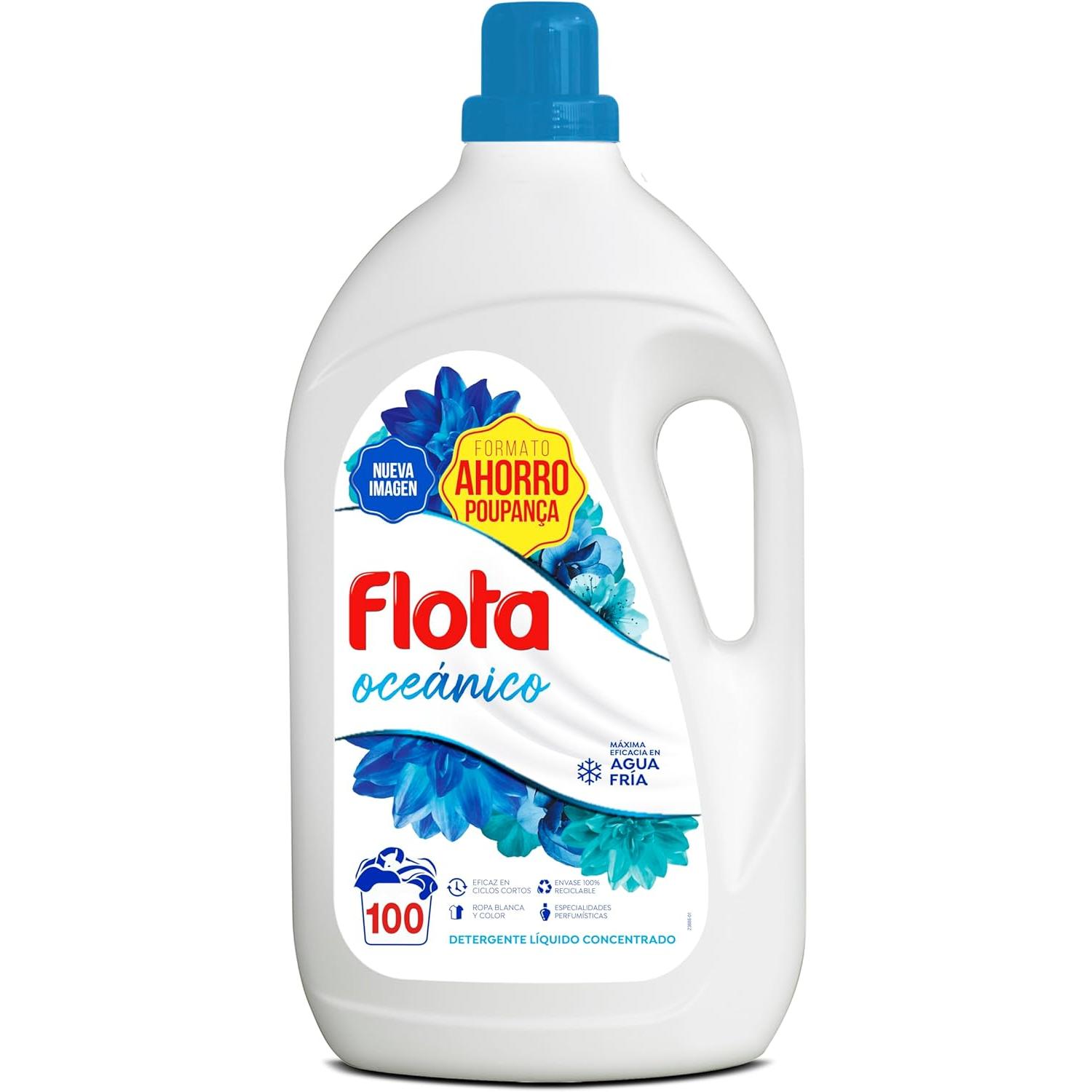 FLOTA Detergente líquido (Paraíso- Oceánico- Esencia-Marsella) 100 lavados
