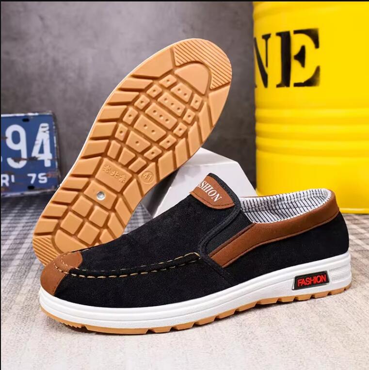 TK Zapatos Para Hombre Talla Grande Loafers Casuales Cómodos Zapatillas Slip on Zapatos Ligeros Vintage Planos De Algodón round Toe Antideslizantes Resistentes Al Agua