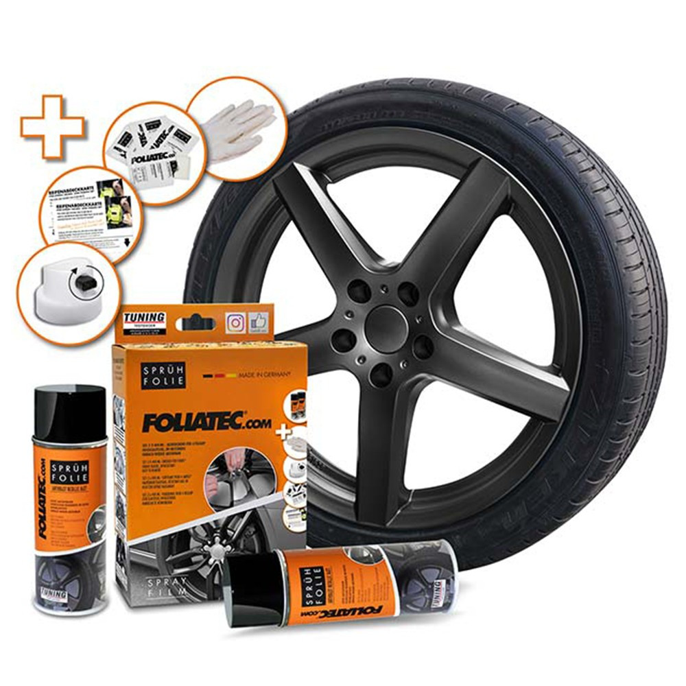 FOLIATEC KIT DE GOMA LÍQUIDA ANTRACITA METÁLICO 2 X 400 ML