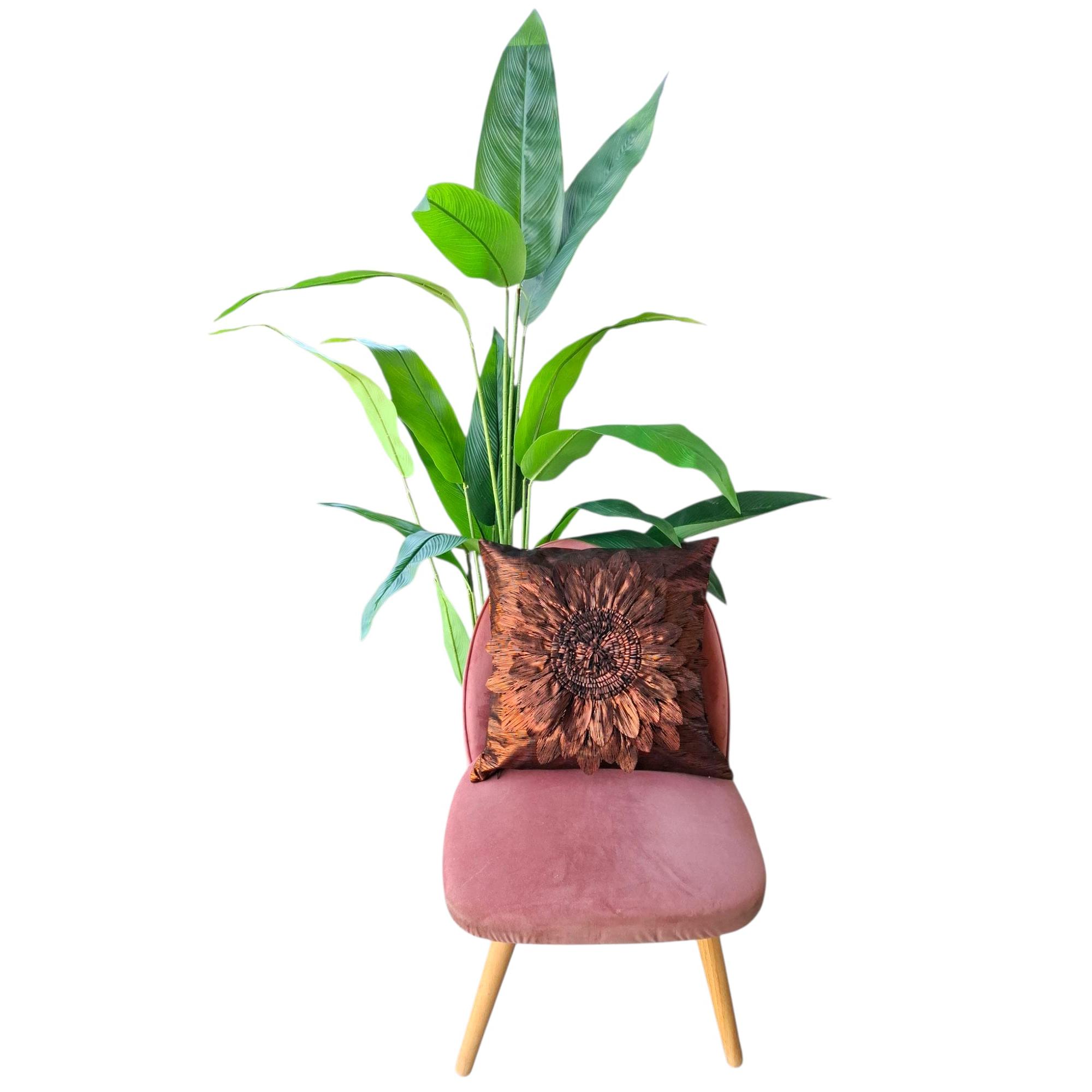FUNDA DE COJIN 45*45 CON RELLENO INCLUIDO DE COLOR  CAFE