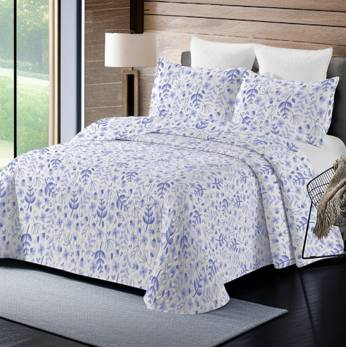 Colcha Estampada Reversible para Primavera, Verano, otoño e Invierno. 100% Microfibra 90cmX105cmX135cmx150xcm