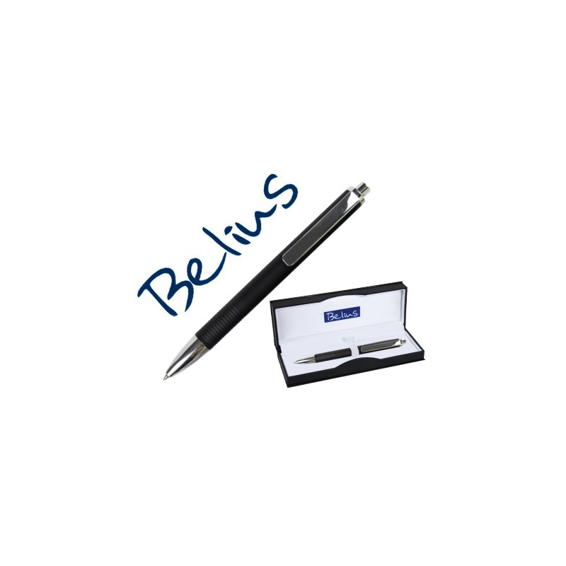 Bolígrafo Belius Charleroi Negro Mate 0.5mm - REF. BB205