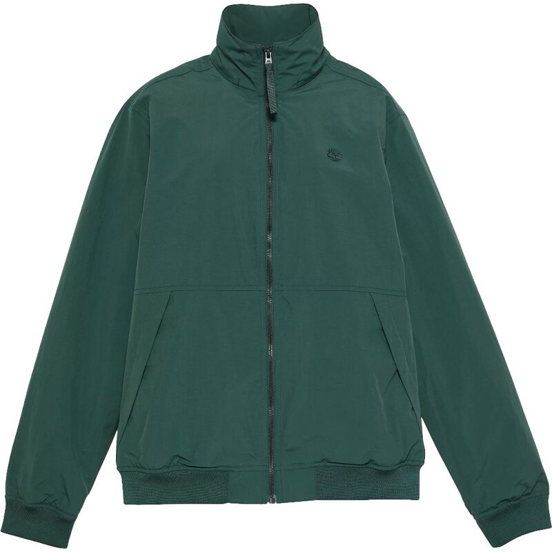 Chaqueta Verde Timberland Bómber Impermeable Sailor Green Con Capucha Plegable