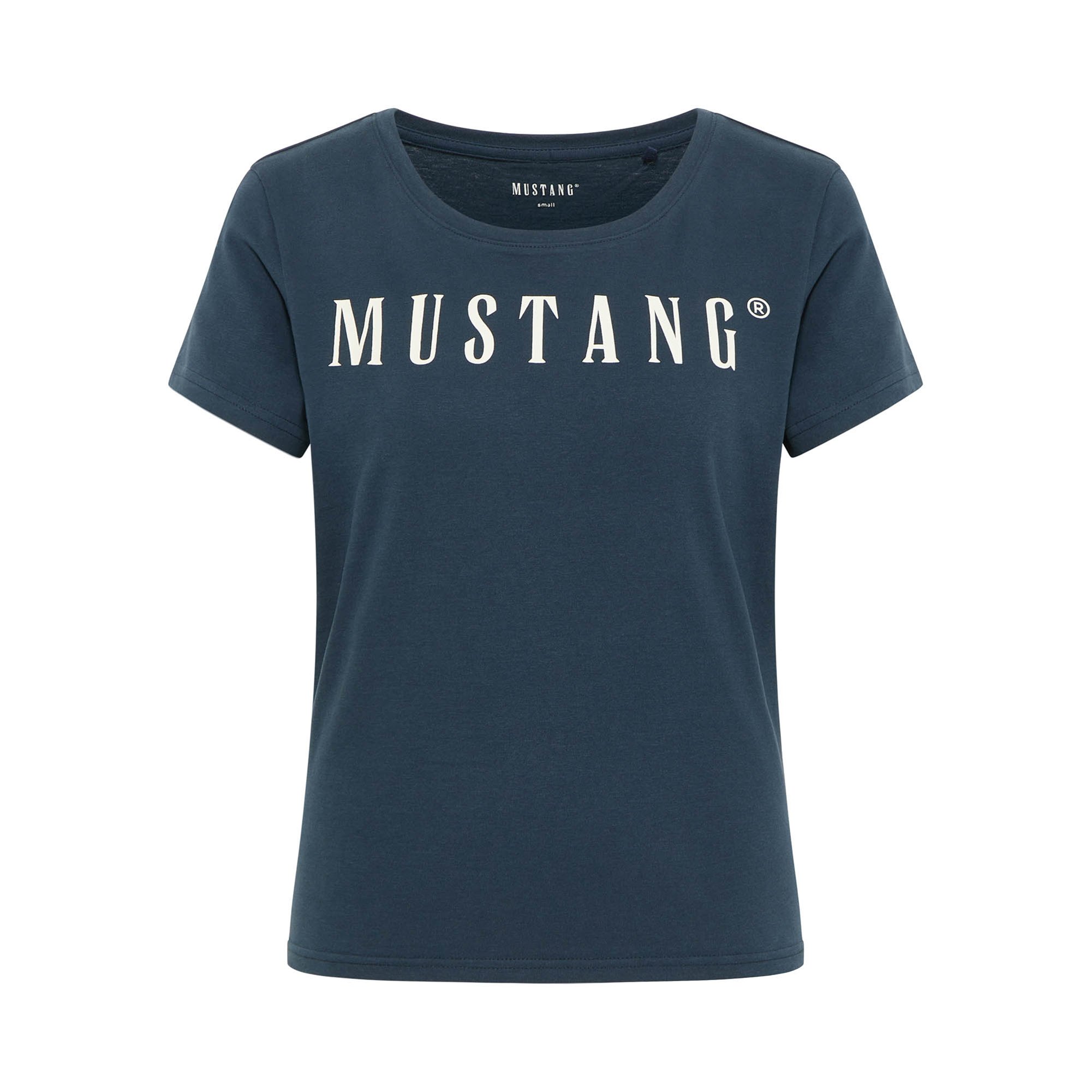 Camiseta Mustang para mujer - Alma, algodón, cuello redondo, logotipo Style Alma