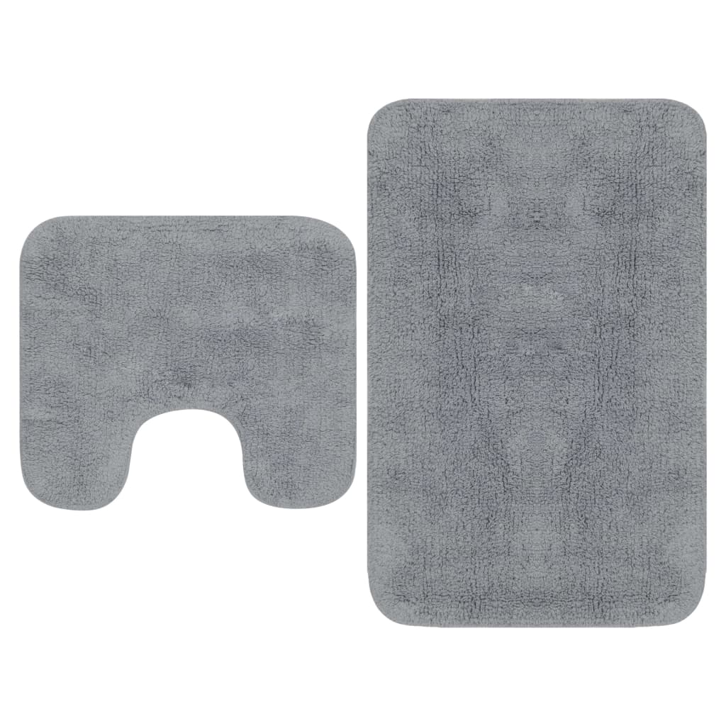 vidaXL Conjunto de Alfombrillas de Baño de Tela 2 Piezas Decoración Casa Color Gris,  Tuquesa,  Antracita y mas