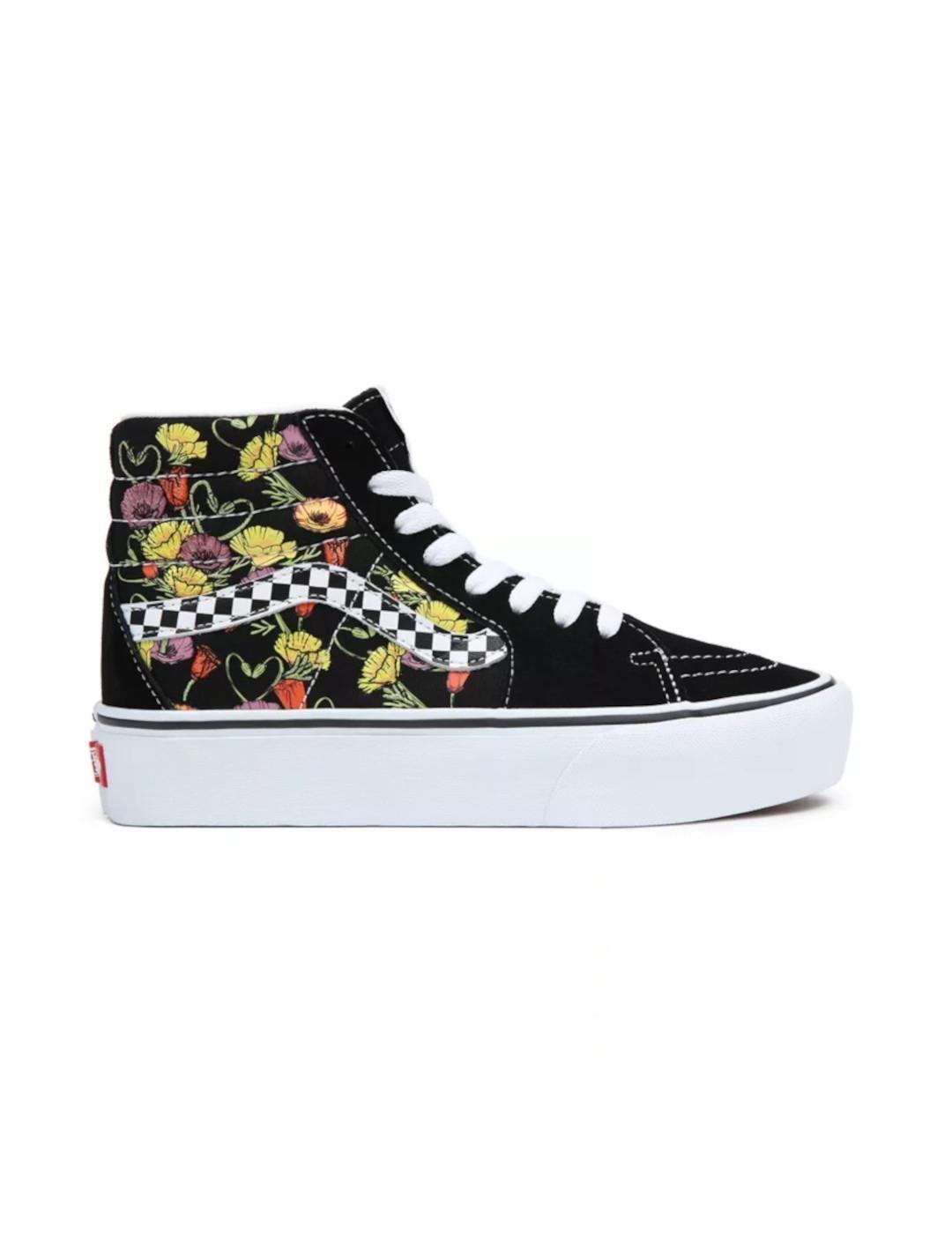 Zapatilla Vans Sk8-Hi Platform 2.0 Negro Flores