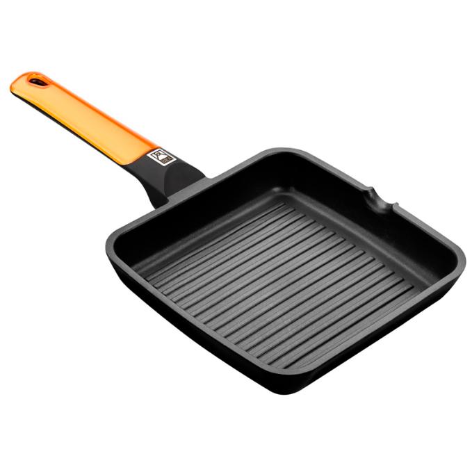 Grill Con Rayas Bra Efficient Orange A281428 (28 Cm)