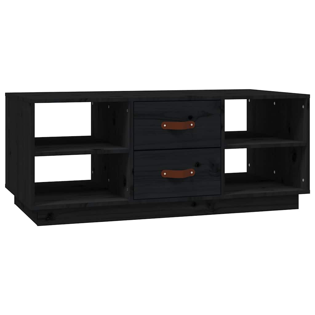 vidaXL Mesa de centro de madera maciza de pino 100x50x41 cm Multicolor