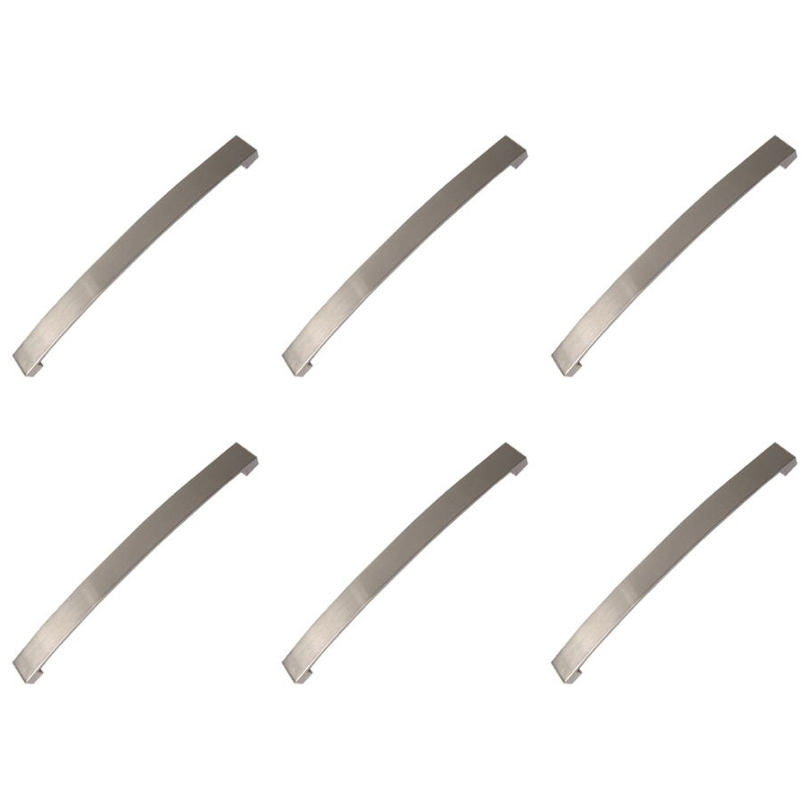 4 Un. TIRADOR Asa Mueble níquel cepillado para Mueble - Distancia tornillos 224MM