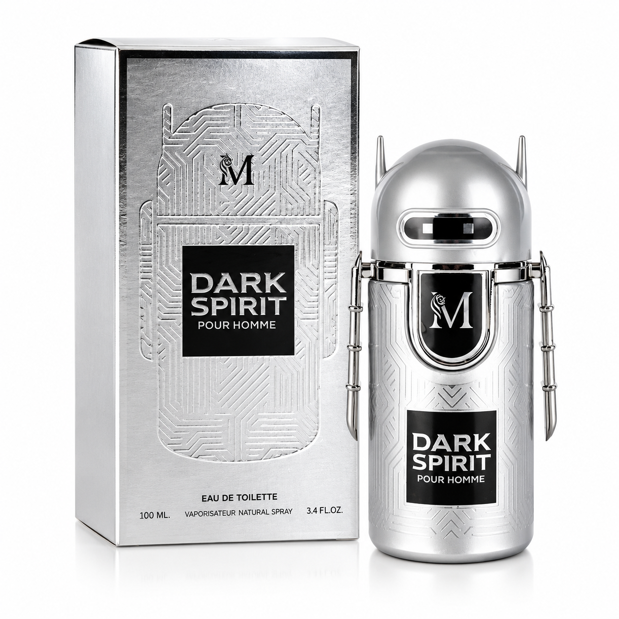Dark Spirit Pour Homme Eau de Toilette para Hombre 100 ml | Perfume Masculino Aromático, Fresco y Amaderado | Notas de Lavanda, Limón, Manzana, Pachulí, Vainilla y Vetiver | Fragancia Masculina Moderna con Spray Vaporizador
