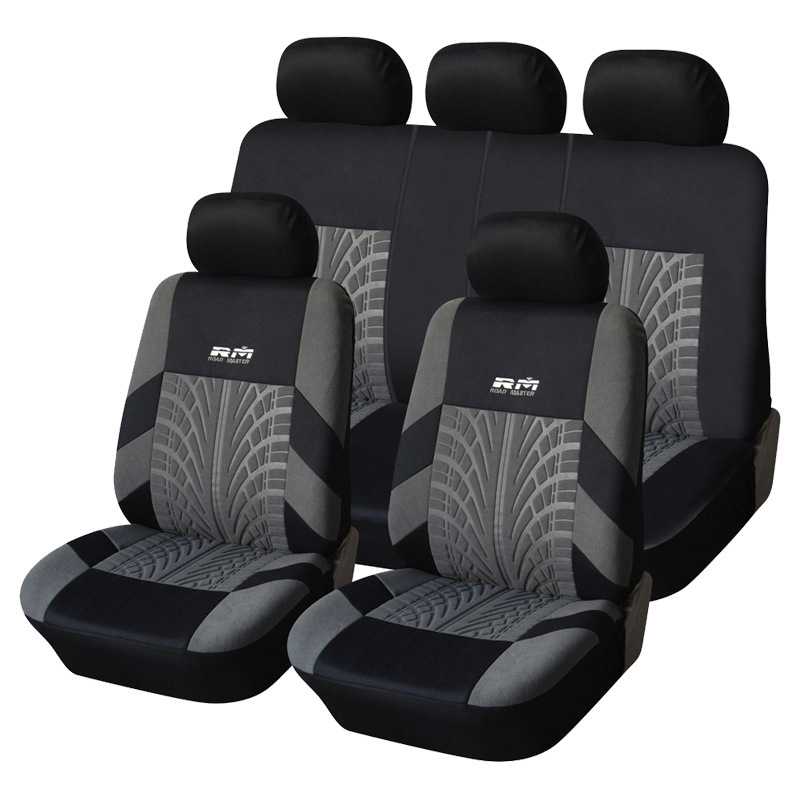Om Home Funda de asiento de coche de cuero sintético con arco de cuero artificial