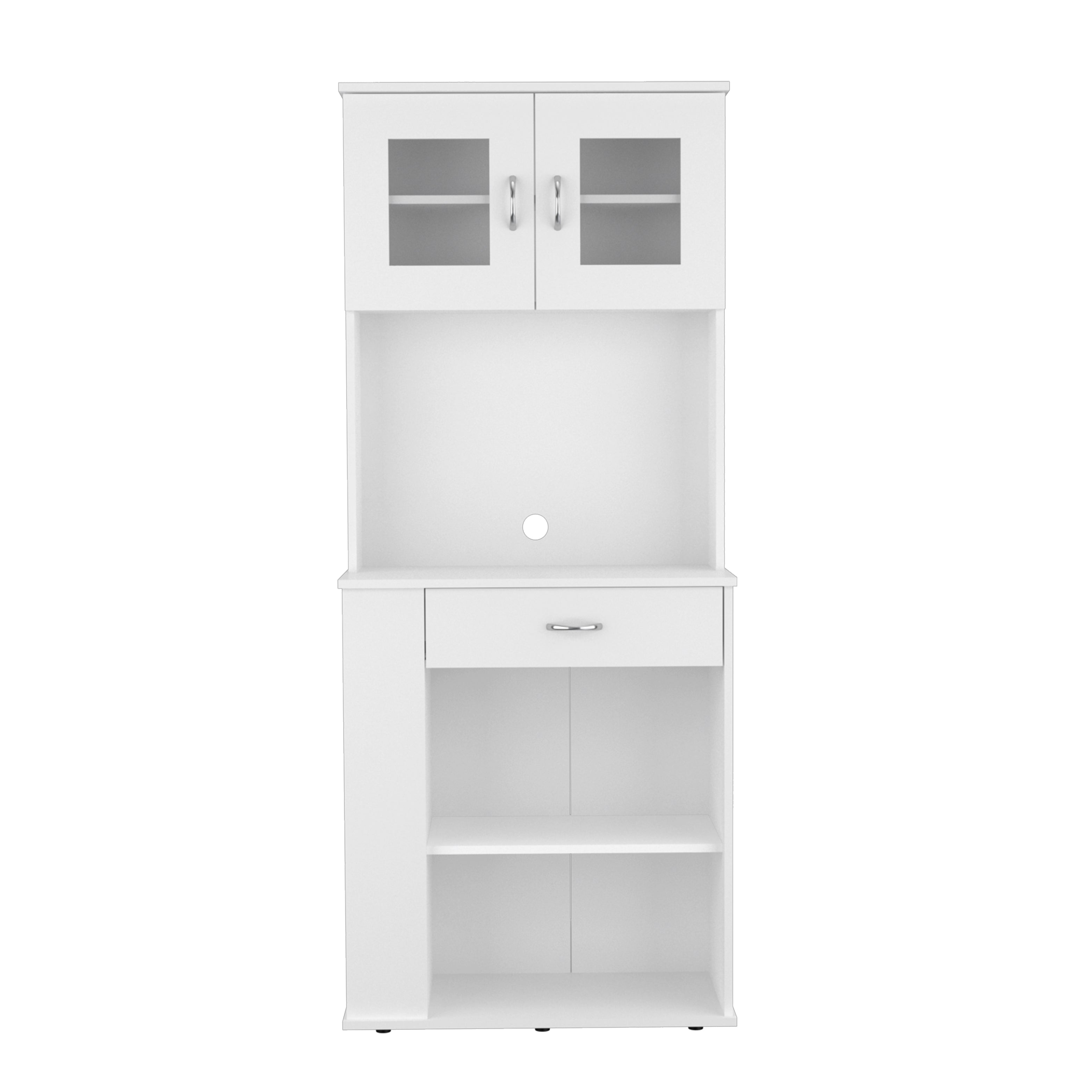 Despensa de cocina Capienza de 170 cm con 2 puertas y 1 cajón, blanco