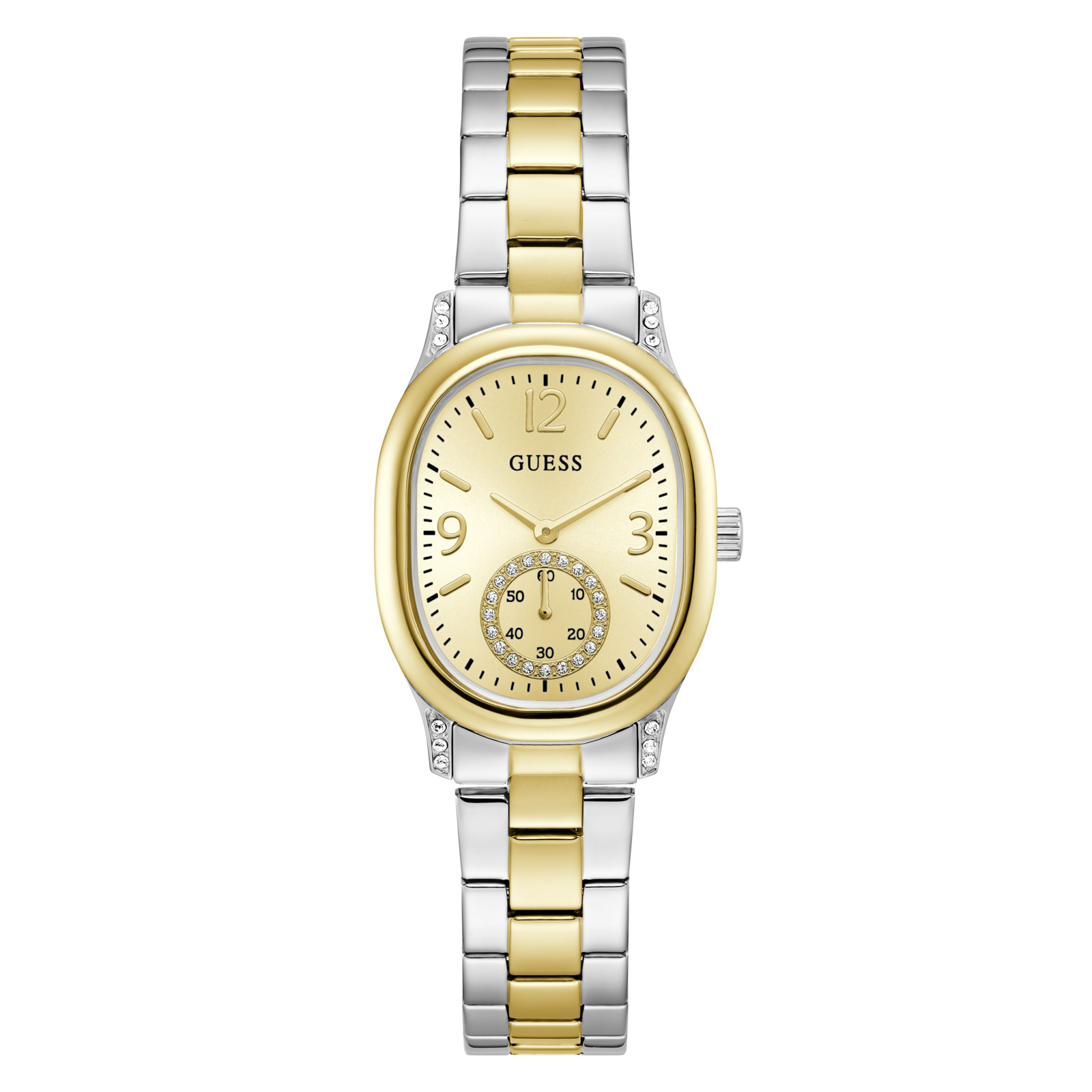 Guess Reloj Mujer Caja De Acero Pulsera Acero De Color Bicolor Resistente Al Agua 3 Atm Gw1094l3
