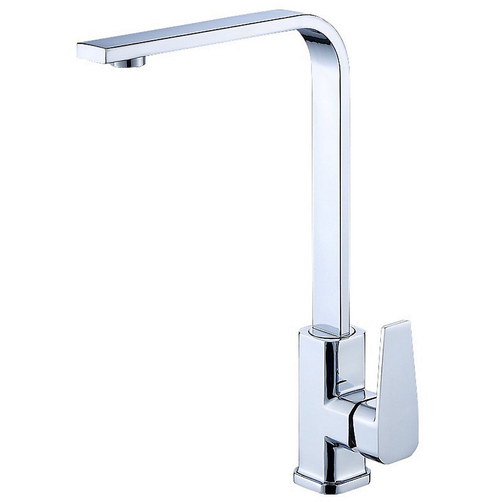 CA Grifo de cocina de agua fría y caliente, sin entrada de agua, grifo para fregadero de cobre galvanizado de siete tubos cuadrados