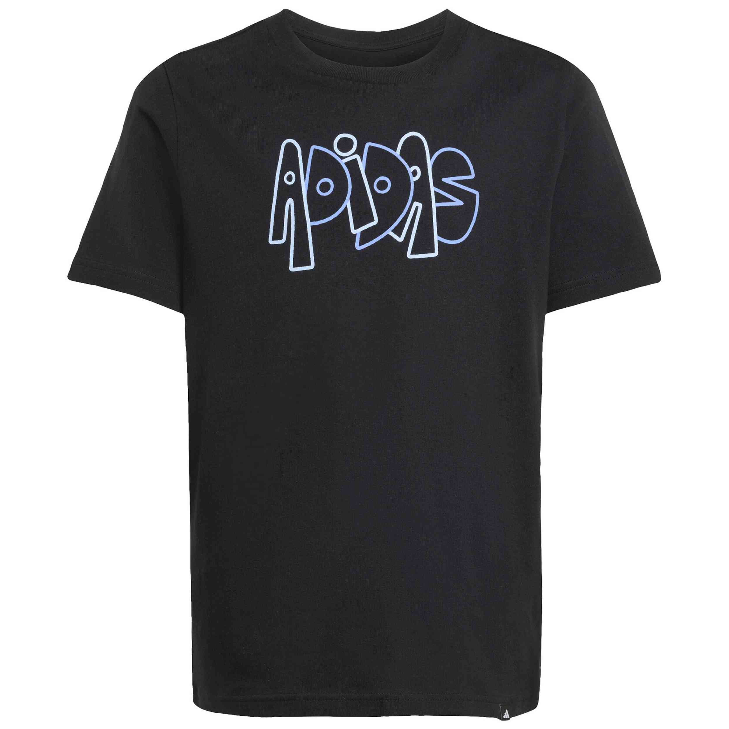 Camiseta De Manga Corta Adidas para Niños en color Negro