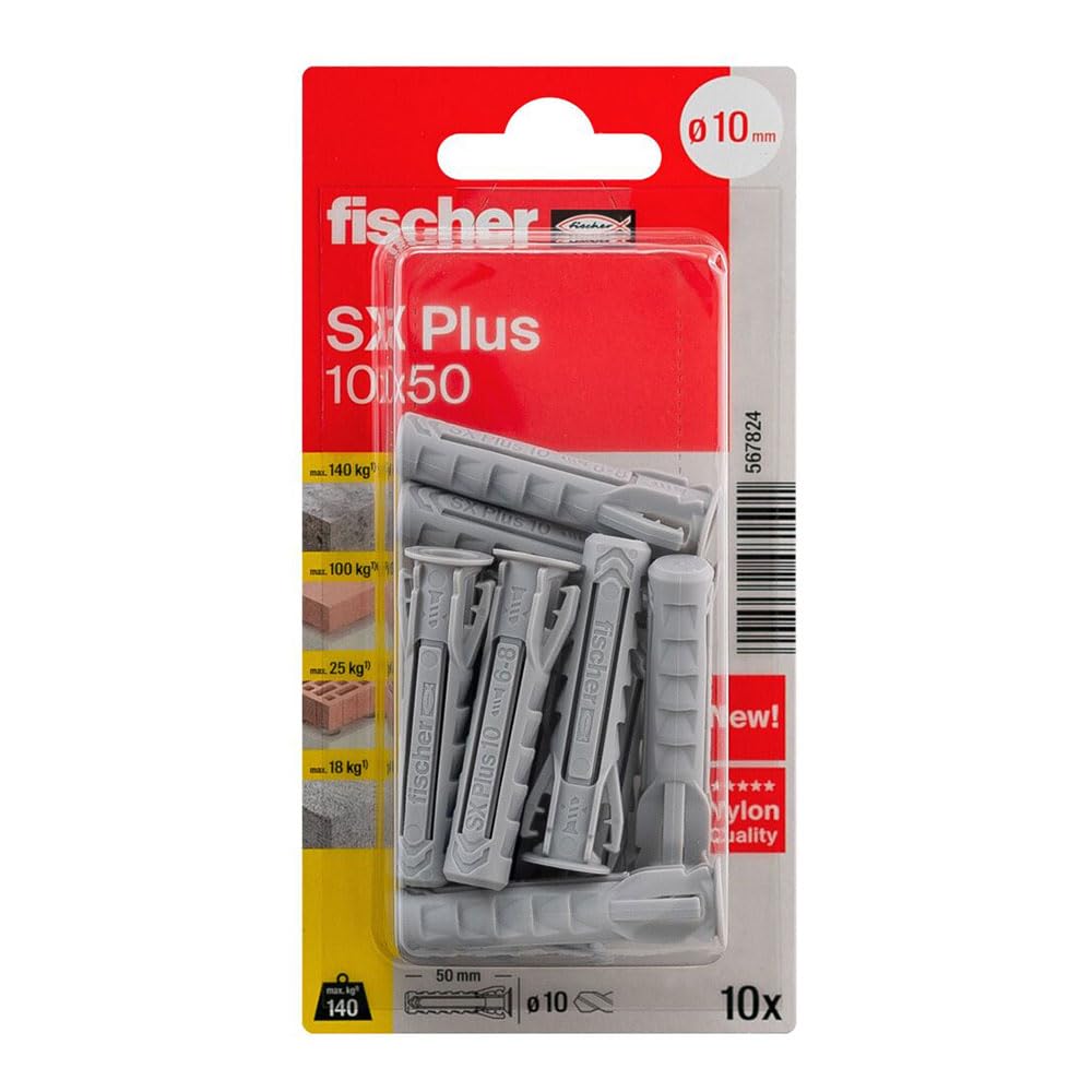 blister taco fischer sx plus ø10x50mm k nv 10 unid. 567824