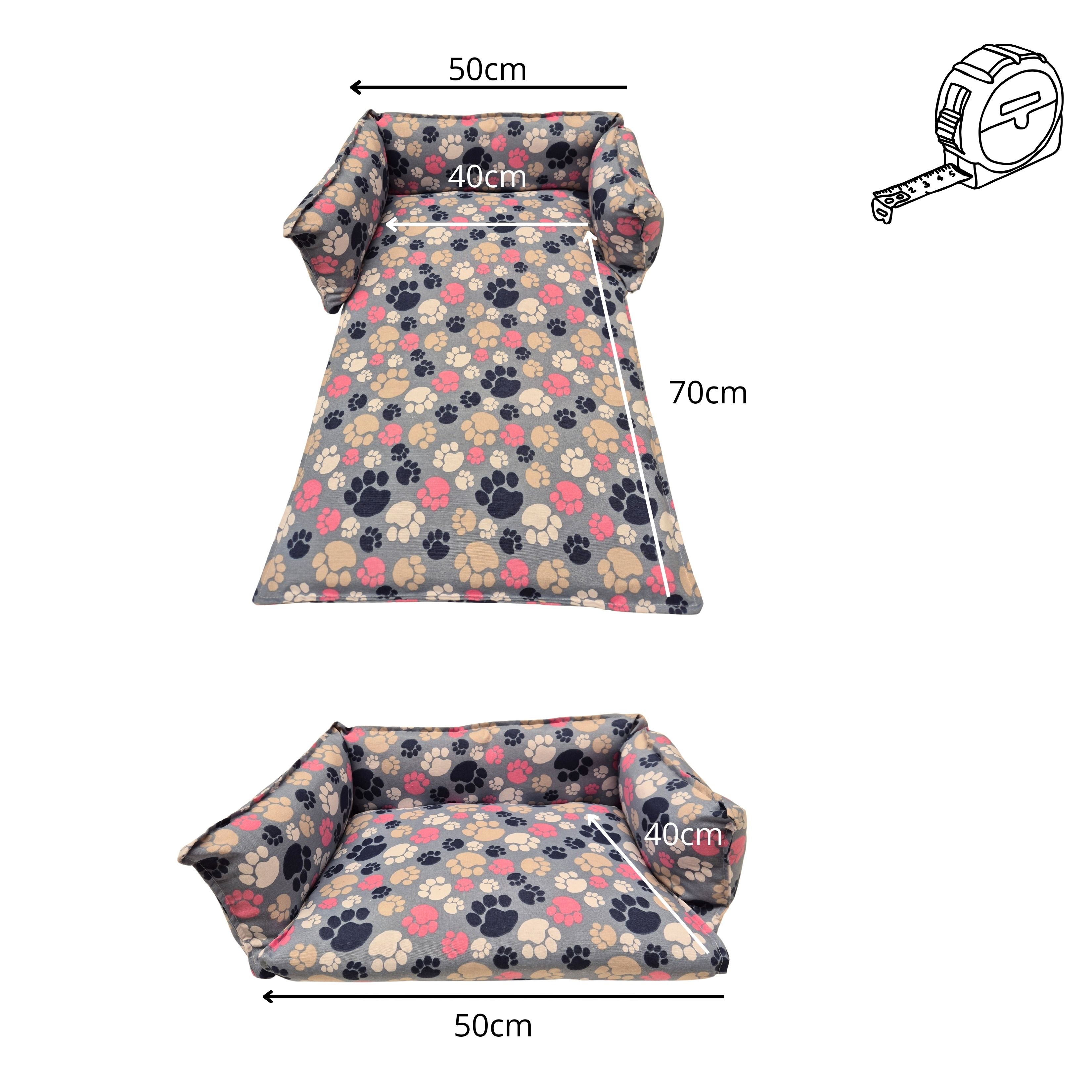 Cama para mascotas pequeña multifunción para perro o gato. Totalmente desenfundable y lavable. Fabricado en España