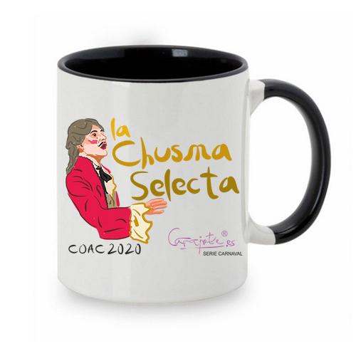 Taza CARNAVAL La Chusma Selecta - Diseño Exclusivo de Cádiz - Cerámica Blanca Premium Plus