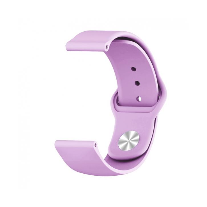 CORREA RELOJ COMPATIBLE CON SAMSUNG XIAOMI GARMIN HUAWEI 22MM BOTON MORADO CLARO
