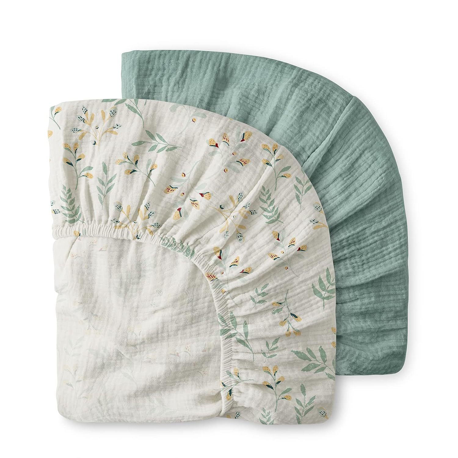 OmHO Funda de cama de crepé de algodón puro para bebé, personalizada, de gran venta, individual, suave y transpirable, adecuada para cama estándar de bebé