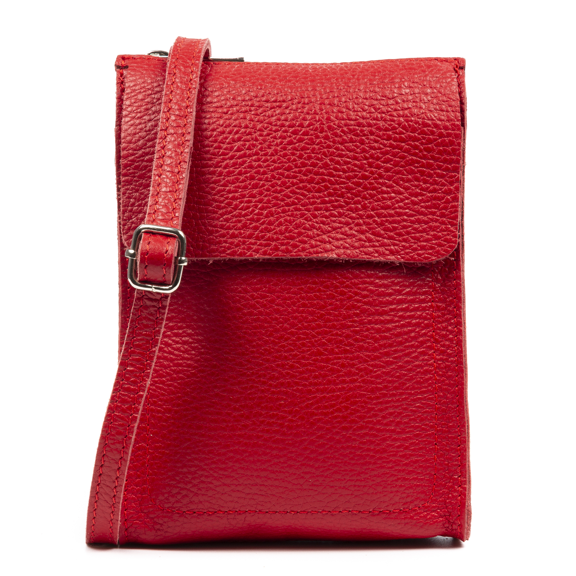Firenze Artegiani. Albaretto Bolso bandolera de mujer de piel auténtica acabado Dollaro. Made in Italy. Vera Pelle Italiana.