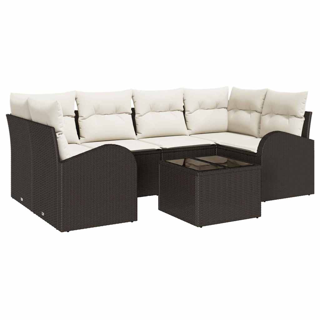 vidaXL Conjunto de sofá de jardín Marrón 55 x 55 x 37 cm