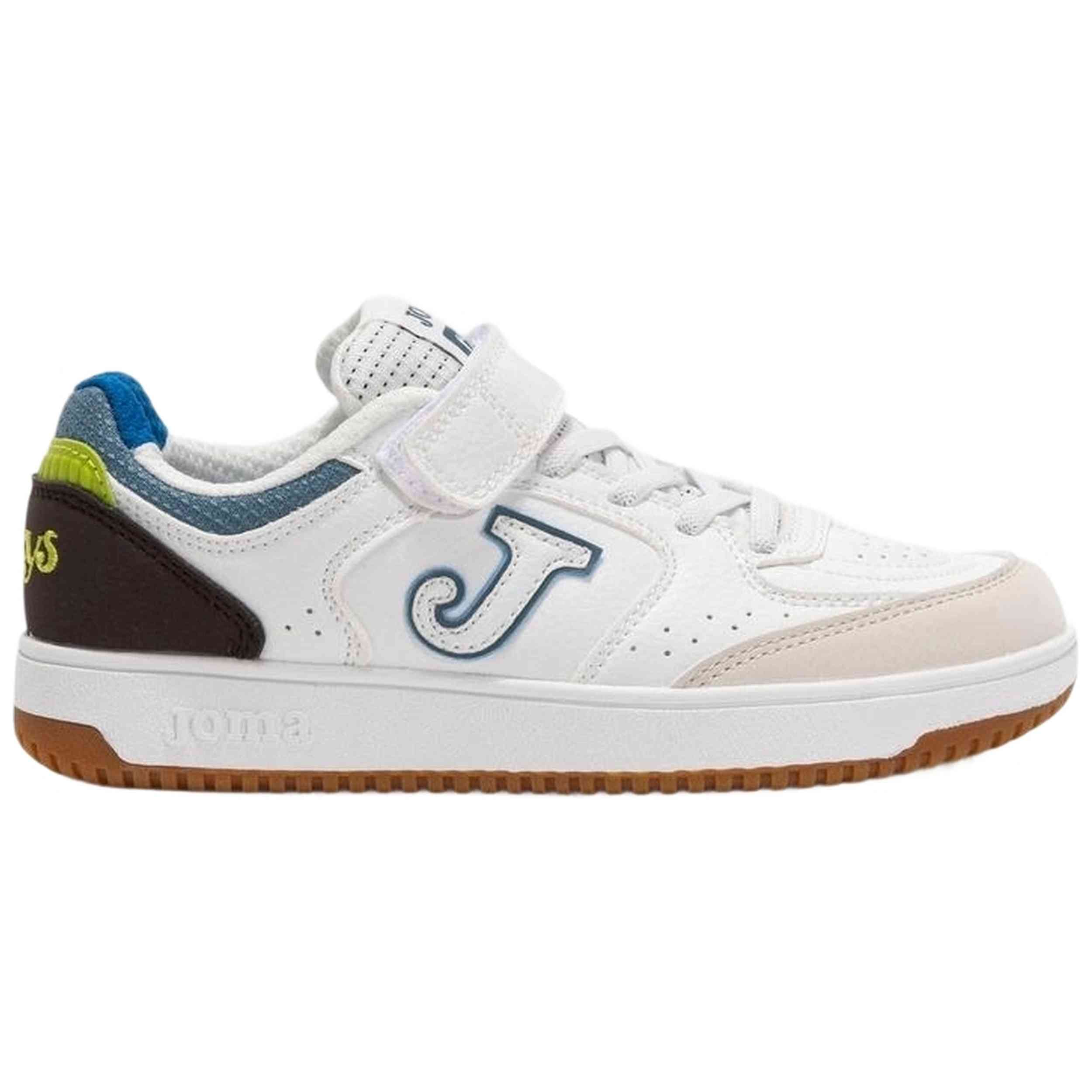 Zapatillas Joma modelo Flexy Jr 2505 Blanco Azul Marrón en color Blanco