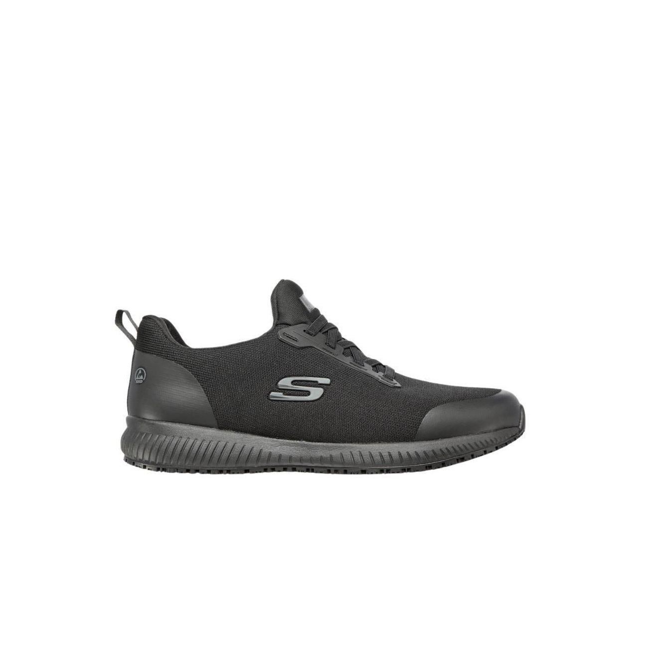 Skechers SQUAD SR-MYTON Negro Antideslizante para Trabajo Cómodo y Resistente