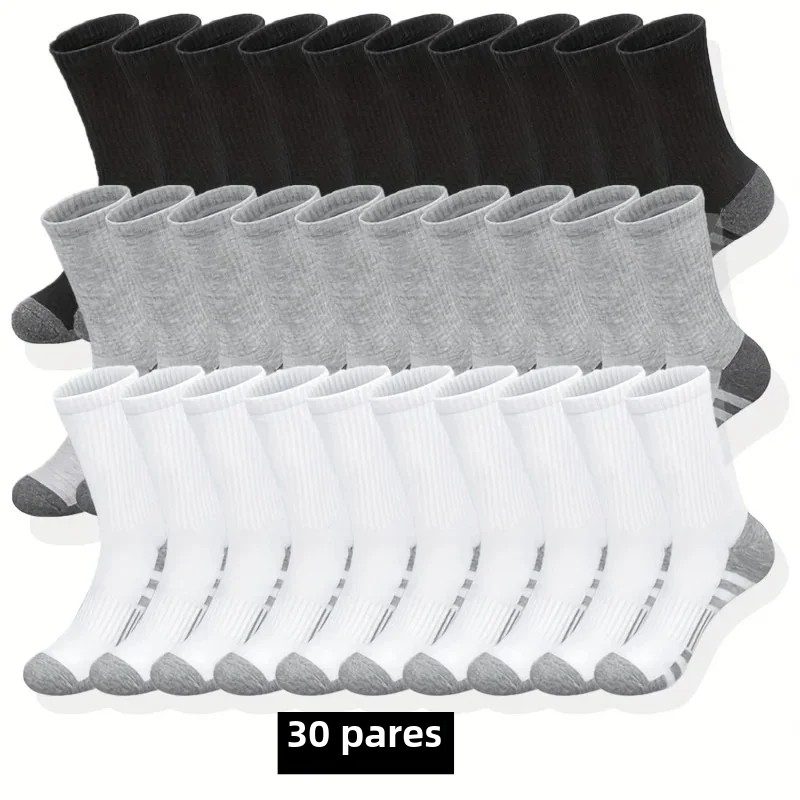 OmHom Calcetines Clásicos Para Hombre Anti-derrapantes Transpirables Deportivos Para Correr Y Baloncesto Pack De 10/20/30 Pares