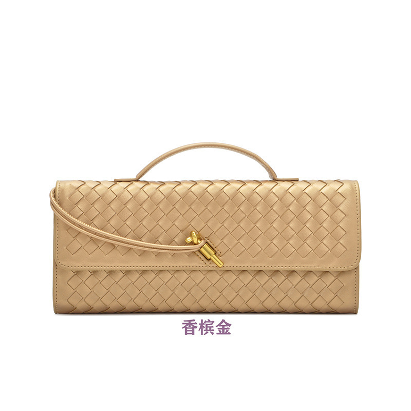 Bolsos de mano tejidos para mujer, bolso cruzado de hombro de piel sintética para noche, bolso bandolera de mano para formal, boda, fiesta