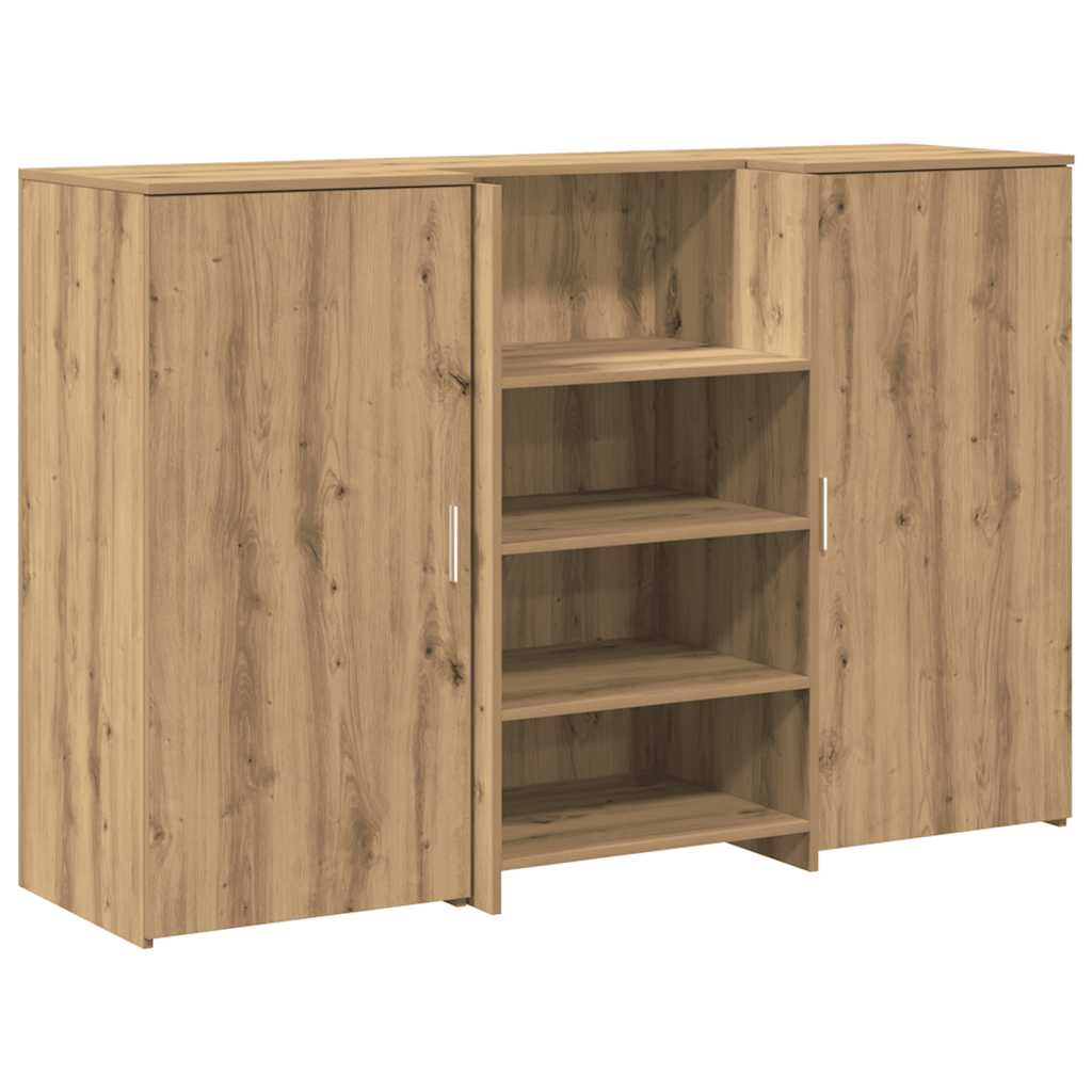 vidaXL Mostrador de recepción 155x50x103,5 cm madera ingeniería Multicolor