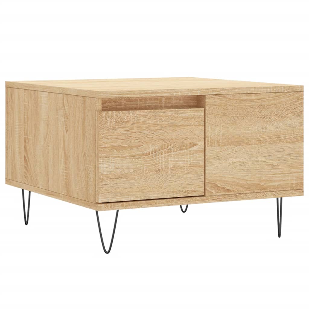 Vidaxl Mesa de Centro Madera Contrachapada 55x55x36,5 Cm Blanco